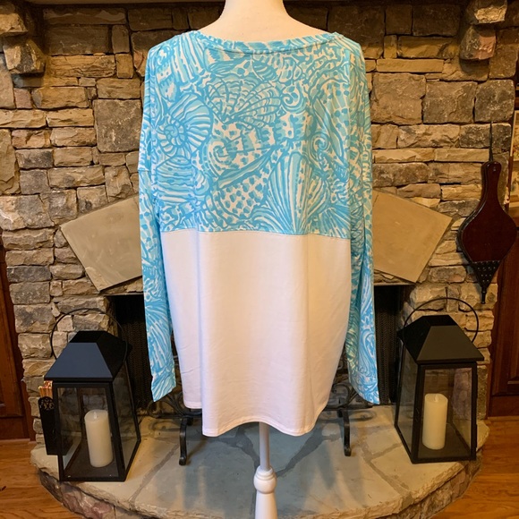 NWT Lilly Pulitzer Finn Top Succulent Blue Sea Cup - Picture 6 of 10